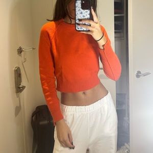 Helmut Lang Cropped Red Sweater
